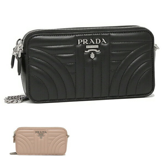 Prada Saffiano Wallet Mile One Shoulder Chain Bag - Picture 2 of 9